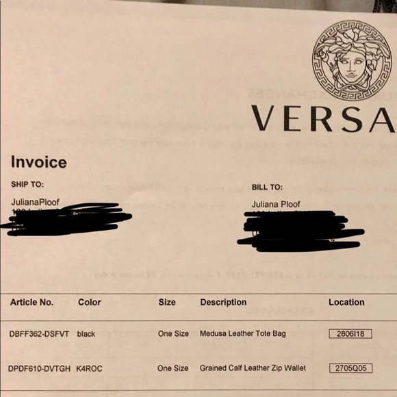 Black leather Versace zip wallet - Picture 4 of 5